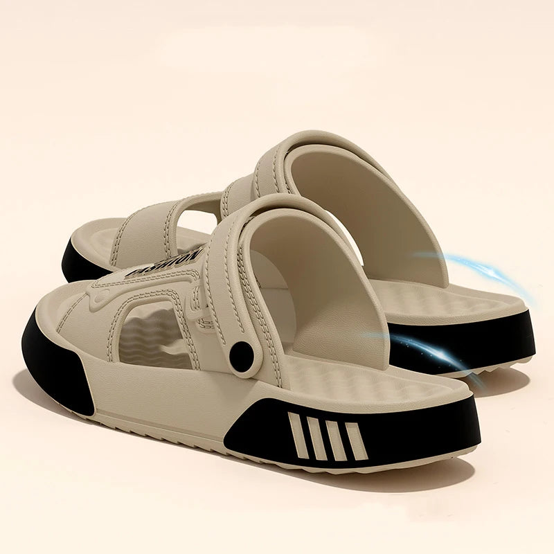 Men Slippers Summer EVA Soft-soled Platform Slides Sandals Indoor Outdoor Walking Beach Shoes Flip Flops Mens Home Shoes